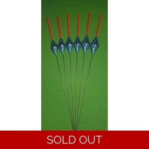 SRG011 Pack of 6 High Quality Pole Floats Diamond Red Tip Wire Stem